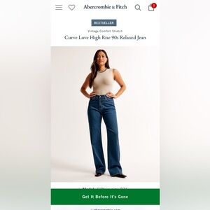 Abercrombie & Fitch Women's High Rise Jeans - Blue